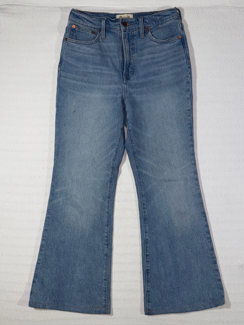 Madewell Womens The Perfect Vintage Flare Denim Jeans Size 28 High Rise Stretch